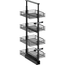 Starax Antrasit Teleskopik Kiler Bilyeli Raylı (S-1805-A)