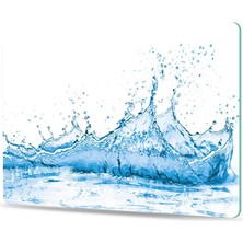 Decovetro Cam Kesme Tahtası ve Sunum Tablası Aqua Desenli
