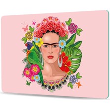 Decovetro Cam Kesme Tahtası ve Sunum Tablası Frida Desenli