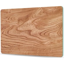 Decovetro Cam Kesme Tahtası ve Sunum Tablası Dalgalı Ahşap-Desenli