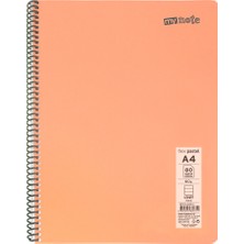 Mynote Flex Pastel PP Kapak A4 80 Yaprak 4'lü Defter Seti - 2 Kareli; 2 Çizgili