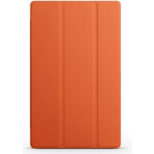 noktaks - Lenovo M10 TB-X306F Gen.2 - Tablet Kılıfı Smart Cover Standlı 1-1 Kılıf - Turuncu