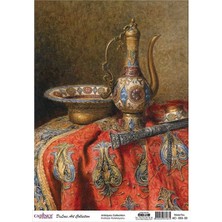 Cadence AC 03 Renkli Pirinç Dekopaj 30X42 Antikalar Koleksiyonu