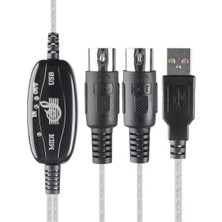 Aogo USB Midi Kablo 5 Pin Din Kablo USB Çevirici Klavye Org Midi Müzik Düzenleme Kablosu 1 In 1 Out Mıdı