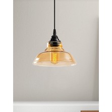 Mylights  Retro Rustik  Vintage  Tekli Bal Camlı Sarkıt Avize En  20 cm