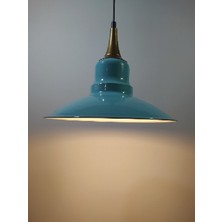 Mylights   Turkuaz Bronz Askılı Vintage Retro Rustik Sarkıt Avize