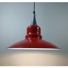 Mylights  Vintage Krımızı Gümüş Askılı   Metal Sarkıt Avize