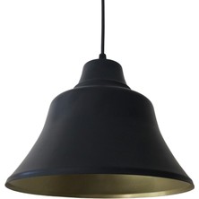 Mylights  Retro Siyah  Içi Sarı Metal Sarkıt Avize