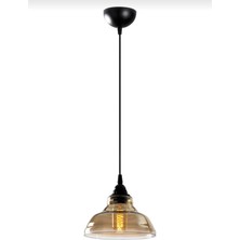 Mylights  Retro  Rustik  Vintage  Bal Cam Tekli Sarkıt Avize  En  20 cm