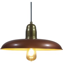 Mylights Vintage Retro  Rustik Bakır  Içi Beyaz Metal Sarkıt Avize