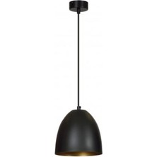 Mylights Retro Rustik Vintage  Metal Sarkıt Avize Siyah Içi Altın