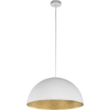 Mylights Beyaz  Içi Altın  Metal Sarkıt Avize 40 cm