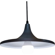 Mylights  Retro Rustik  Gri  Içi Beyaz Metal Sarkıt Avize