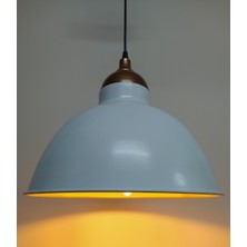 Mylights  Retro  Rustik Beyaz  Içi Altın Bakır Askılı Metal Sarkıt