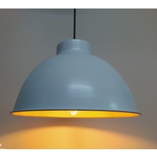 Mylights  Retro Rustik Beyaz Içi Altın Metal Sarkıt