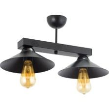 Mylights Retro Ikili Sıralı Metal Avize