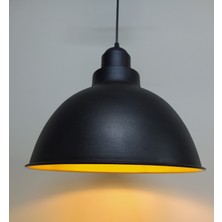 Mylights  Siyah  Içi Altın Metal Sarkıt Avize Rustik Avize Retro Sarkıt