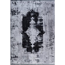 Gümüşsuyu  Deco Milano 12255 Yüksek Kalite Modern Yıkanabilir Siyah Salon Halısı Polllini Halı