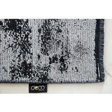 Gümüşsuyu  Deco Milano 12255 Yüksek Kalite Modern Yıkanabilir Siyah Salon Halısı Polllini Halı