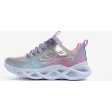 Skechers Twisty Brights - Mystical Bliss Büyük Kız Çocuk Gri Işıklı Spor Ayakkabı 302321L Smlt