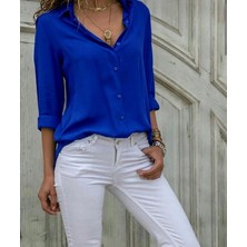 Rengamoda Dokuma Viskon Kumaş Basic Gömlek (13 Renk)