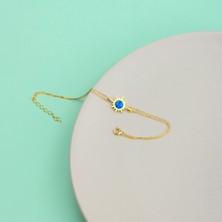 Ravza Gümüş 925 Ayar Gümüş Opal Taşlı Güneş Bileklik