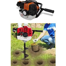 Deko DKT7980 Benzinli Toprak Burgu Makinesi 150MM*100CM Toprak Delme Ucu 7.9 Hp Güçlü Titanyum Xmotor