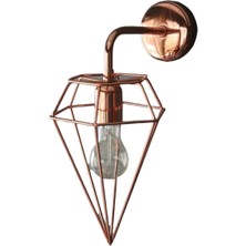 Rsylight Bakır Retro Rustik Prizma Dekoratif Duvar Aplik