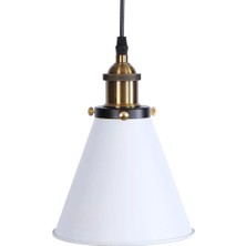 Rsylight Retro Beyaz Tekli Sarkıt Avize Rustik Avize 18 cm