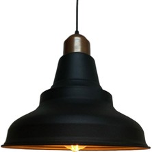 Rsylight Retro Metal Sarkıt Avize Rustik Tekli Sarkıt Siyah Bakır Duylu Cafe Mutfak Aydınlatma