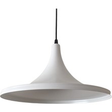 Rsylight Retro Metal Sarkıt Avize Rustik Tekli Sarkıt Beyaz Içi Beyaz 36 cm