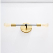 Rsylight Retro Modern Gold 2 Li Tavan Plofyoner Rustik Avize