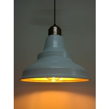 Rsylight Retro Metal Sarkıt Avize Rustik Tekli Sarkıt Beyaz Bakır Duylu Cafe Mutfak Aydınlatma