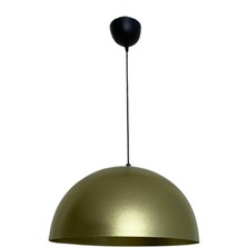 Rsylight Retro Gold Metal Dekoratif Tekli Kafe Mutfak Aydınlatma Avize ÇAP:40CM