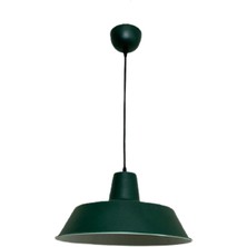 Rsylight Retro Gofrato Haki Yeşil Metal Dekoratif Tekli Kafe Mutfak Aydınlatma Avize Çap:30 cm