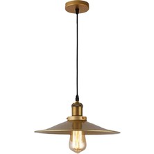 Rsylight Retro Metal Eskitme Kaplama Tekli Metal Sarkıt Avize Çap:30 cm