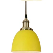 Rsylight Rys Retro Metal Dekoratif Sarı Tekli Kafe Mutfak Aydınlatma Avize