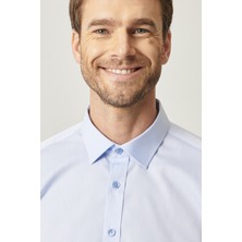 ALTINYILDIZ CLASSICS Erkek Açık Mavi Ütü Gerektirmeyen Non-iron Slim Fit Dar Kesim %100 Pamuk Gömlek