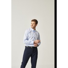 ALTINYILDIZ CLASSICS Erkek Açık Mavi Ütü Gerektirmeyen Non-iron Slim Fit Dar Kesim %100 Pamuk Gömlek
