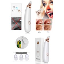 3 Başlıklı Pore Cleaner Vakumlu Siyah Nokta Dedektörü Cilt Peeling Pilli