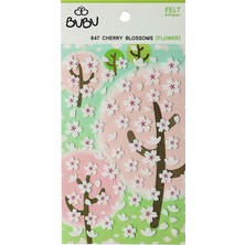 Bubu Keçe Sticker Kiraz Çiçeği