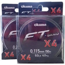 Okuma Ft-*4 Braided Line 150 mt Grey Örgü Ip Misina