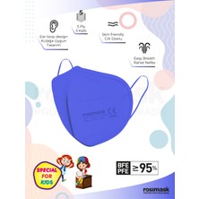 Rosimask Ffp2 Çocuk Maske (6-12 Yaş) 10 Adet Indigo Mavi Maske