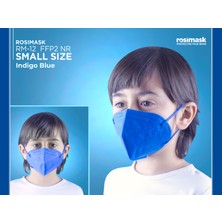Rosimask Ffp2 Çocuk Maske (6-12 Yaş) 10 Adet Indigo Mavi Maske