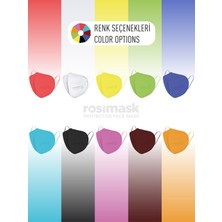 Rosimask Ffp2 Çocuk Maske (6-12 Yaş) 10 Adet Indigo Mavi Maske