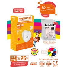 Rosimask Ffp2 Çocuk Maske (6-12 Yaş) 10 Adet Kırmızı Maske