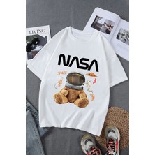 Muwen Butik Nasa Baskılı Tasarım T-Shirt