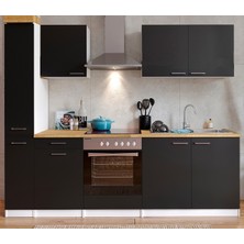 T Designo Tdesıgno Volkan Mutfak 280 cm Tezgah Dahil Değil-Kiler Dahil Siyah