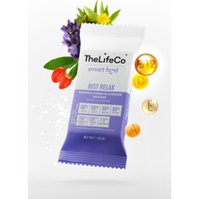 TheLifeCo SmartFood Just Relax Raw Bar 75gr ( A+E+D3+B12 Vitamini+Altın Kök+Lavanta) x7