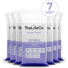 TheLifeCo SmartFood Just Relax Raw Bar 75gr ( A+E+D3+B12 Vitamini+Altın Kök+Lavanta) x7